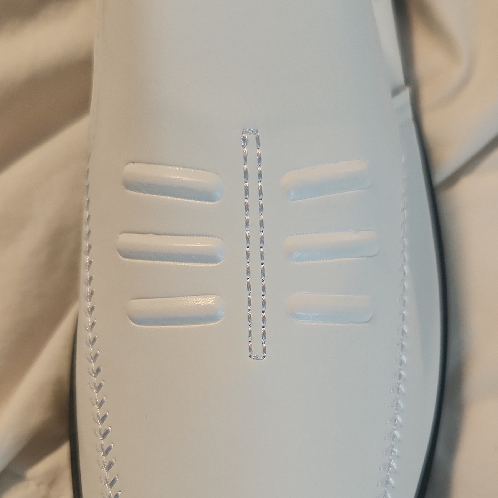 White Slip-On Men's Shoes - Picture 5 of 5